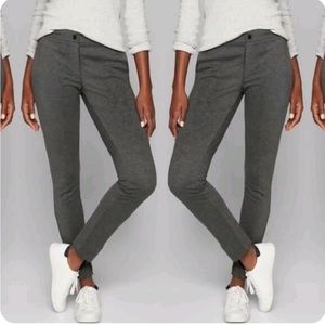 Athleta Ponte Pant Knit Stretch Skinny Leggings 4 Pocket Gray SZ 6 - LIKE NEW!